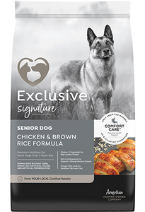 Exclusive® Signature Senior Dog Chicken & Brown Rice Formula