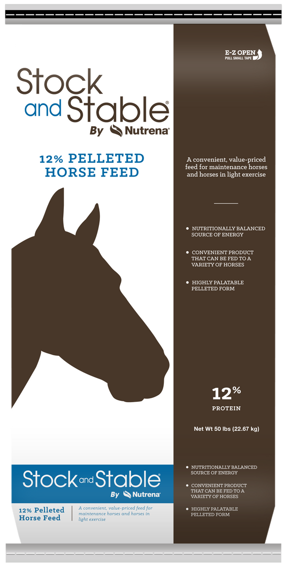 Stock & Stable® By Nutrena® 12% Pelleted Horse Feed